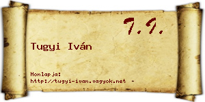 Tugyi Iván névjegykártya